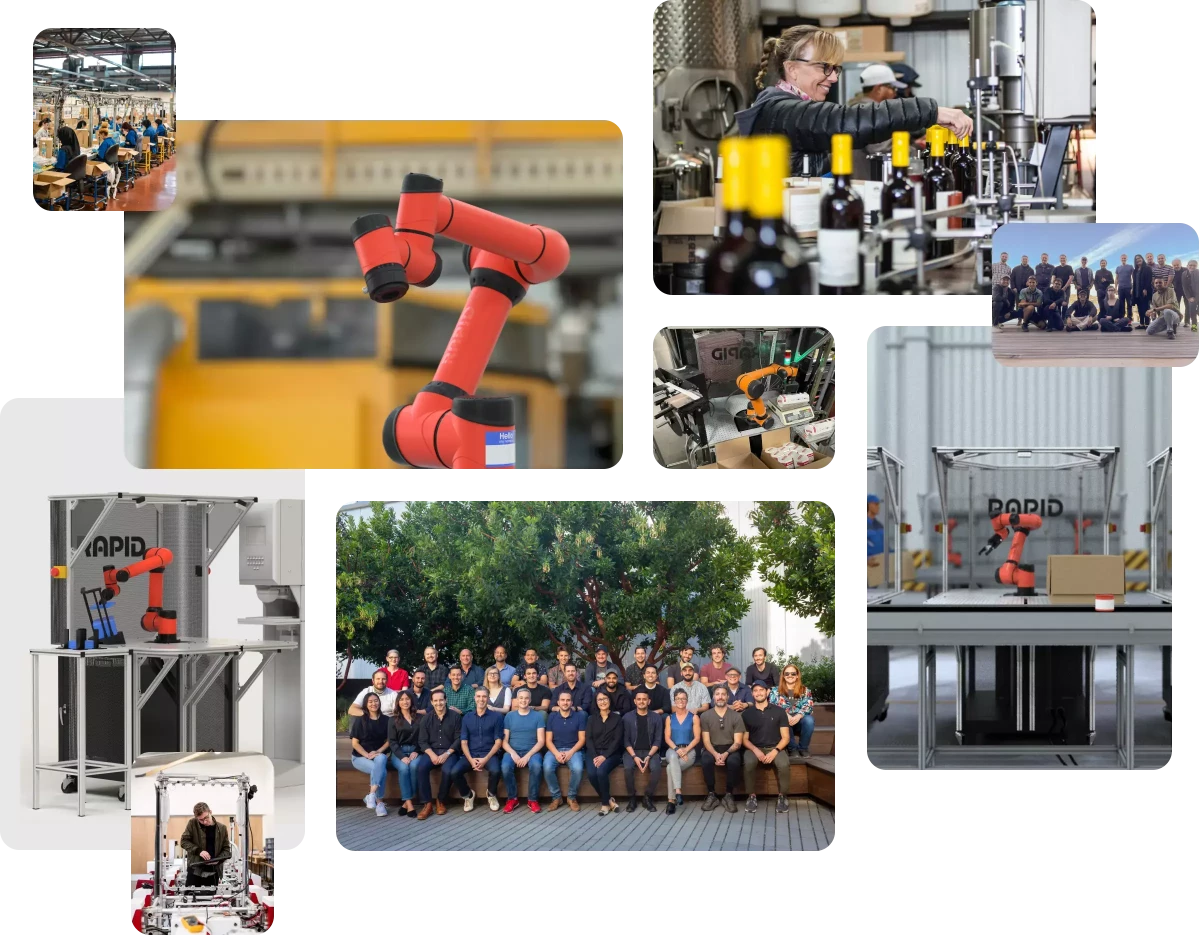 A collage of the Rapid Robotics team and the RMO's